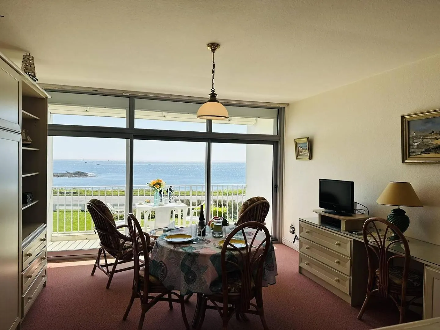 Apartamento Studio 3Pers Vue Mer, 1Min A Pied Plage, Wifi, Parking Quiberon