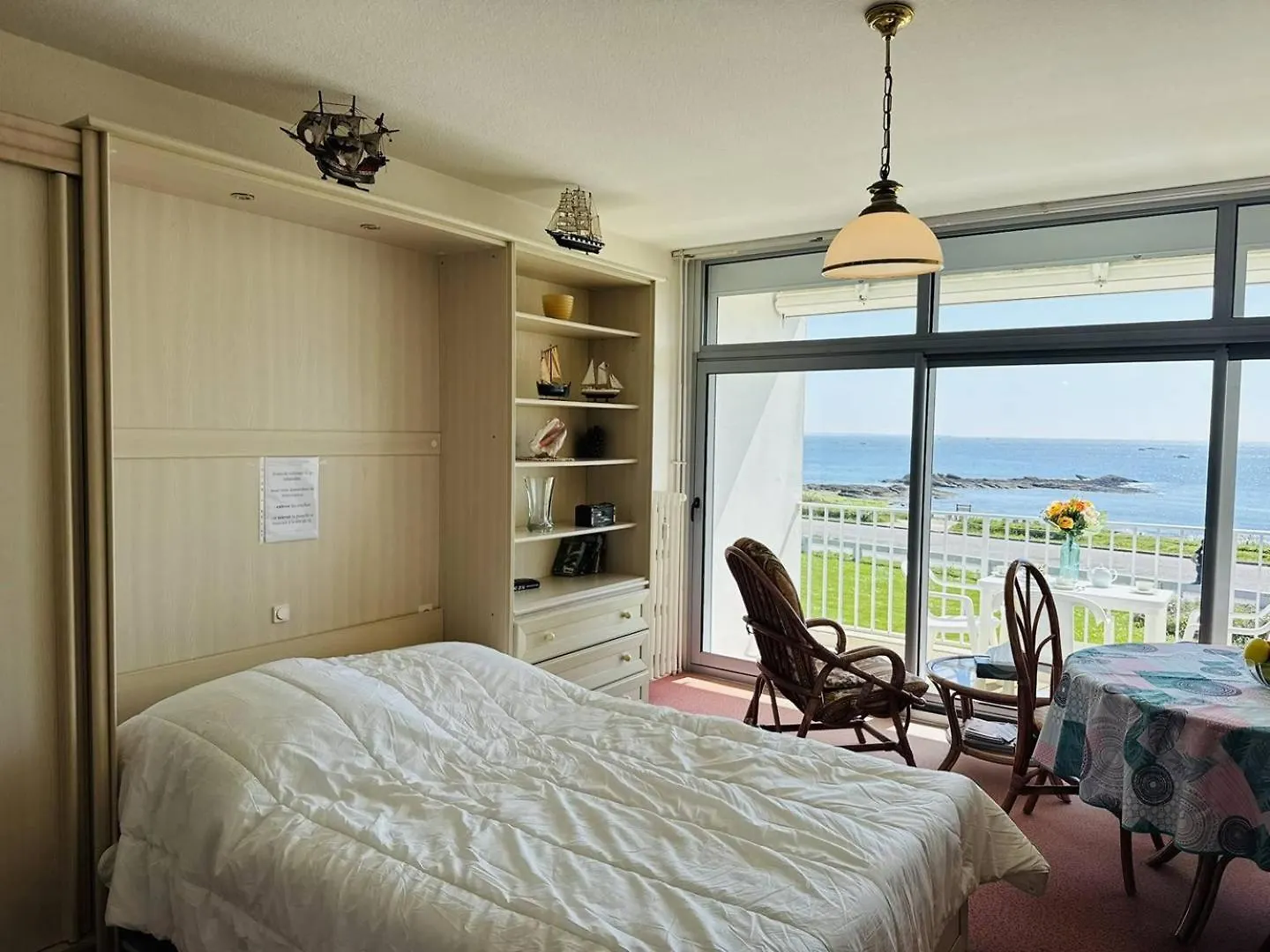 Studio 3Pers Vue Mer, 1Min A Pied Plage, Wifi, Parking Quiberon Apartamento